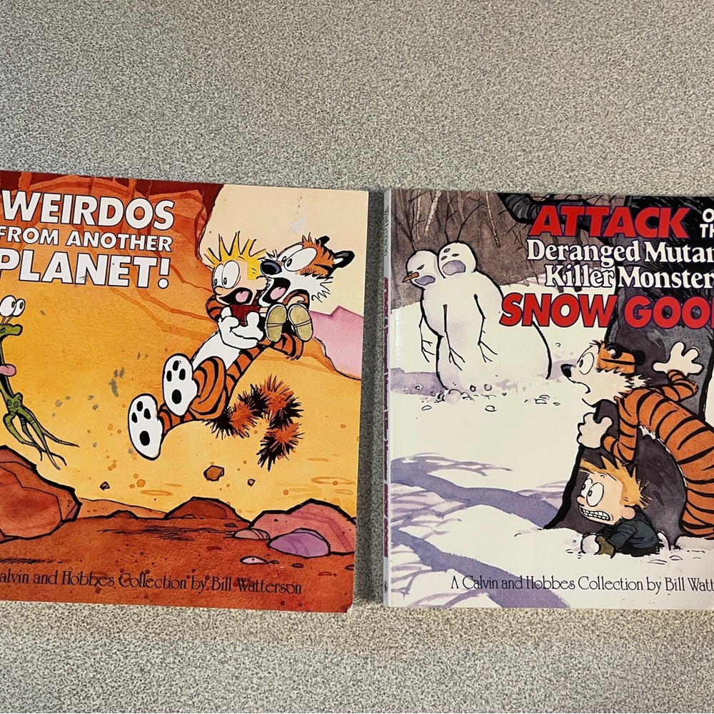Vintage Calvin and Hobbes Comic Book Set of 3.